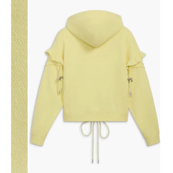 B1 Puma x Collina Strada Yellow Lace Up Ruffle Hoodie Sweatshirt XL 624534-31 - Picture 4 of 10